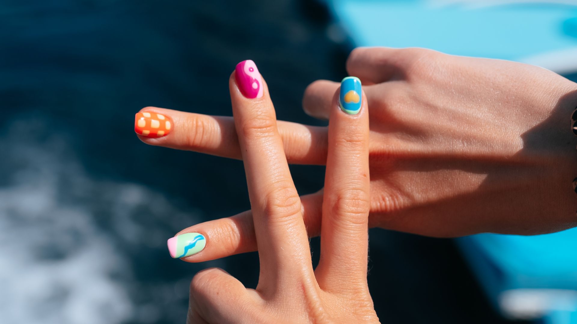 Summer painted nails